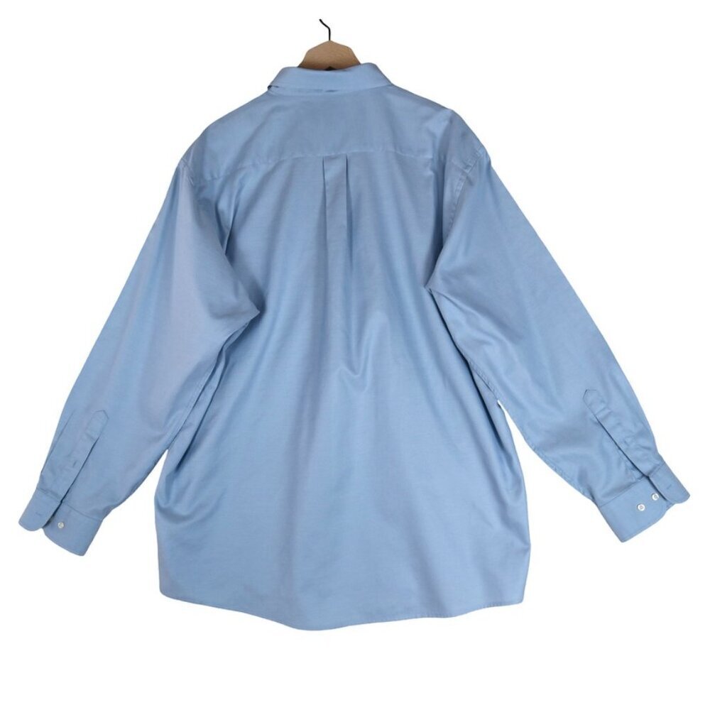 Jos A Bank Blue Button Down Shirt Fits XL Mens Preppy Classic Career Office - Picture 3 of 7
